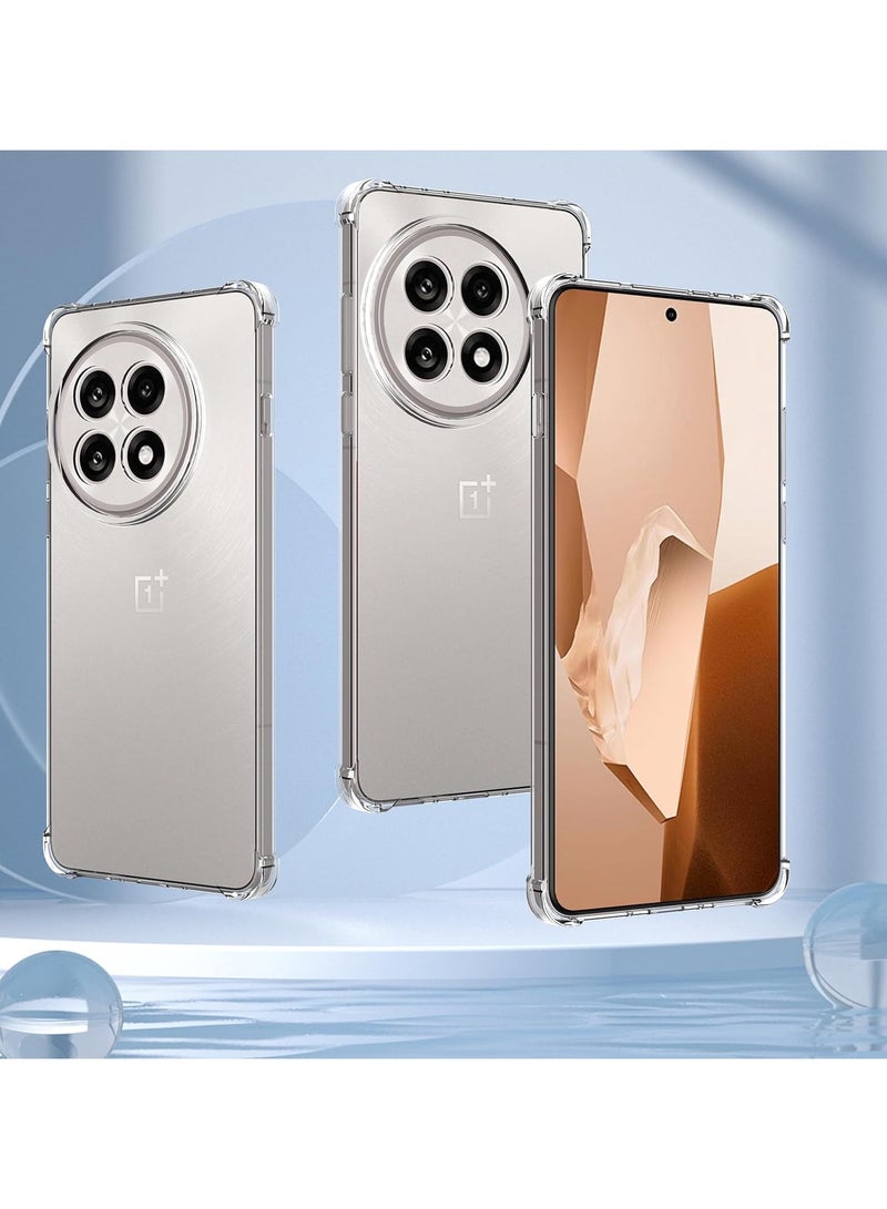 جراب لهاتف OnePlus 13R، جراب فائق النحافة من الكريستال المقاوم للخدش ومرن وناعم من مادة TPU ومضاد للسقوط ومضاد للصدمات وشفاف لهاتف OnePlus 13R - Image 5