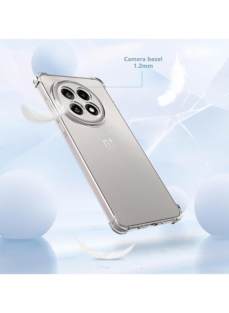 جراب لهاتف OnePlus 13R، جراب فائق النحافة من الكريستال المقاوم للخدش ومرن وناعم من مادة TPU ومضاد للسقوط ومضاد للصدمات وشفاف لهاتف OnePlus 13R - Image 3