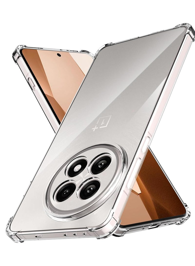 جراب لهاتف OnePlus 13R، جراب فائق النحافة من الكريستال المقاوم للخدش ومرن وناعم من مادة TPU ومضاد للسقوط ومضاد للصدمات وشفاف لهاتف OnePlus 13R - Image 1
