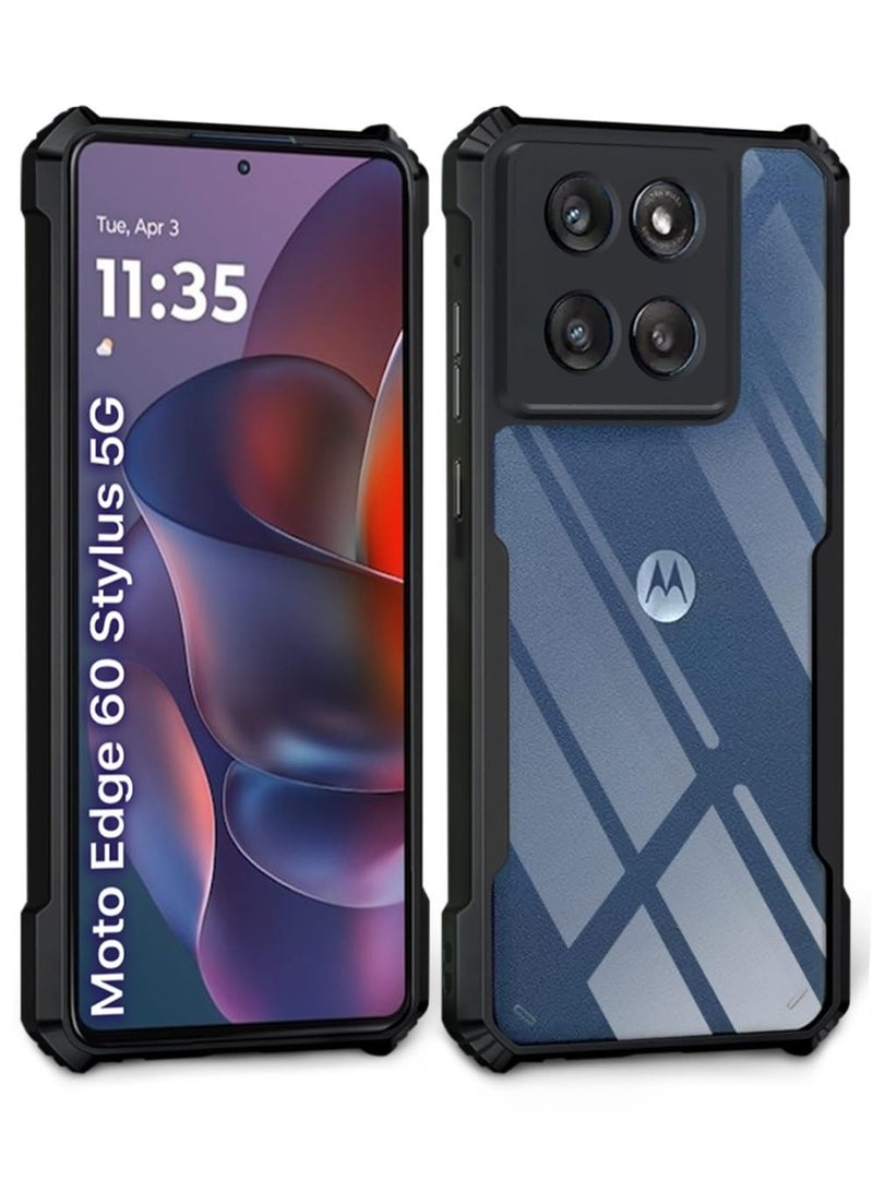 Motorola Edge 60 Stylus Shockproof Crystal Back Cover Case for Moto Edge 360 Degree Protection shockproof Protective Design for Edge 60 Stylus  - Image 1