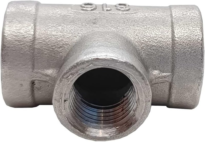 AF Hydro Stainless Steel SS316 Reducing Tee Pipe Fitting, 2"NPT x 2"NPT x 1 1/2"NPT Female Thread, Pressure Rating up to 150 PSI, Class 150 Reducer Connector Adapter - Image 4