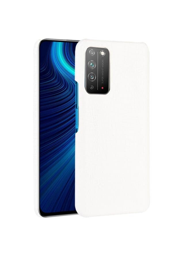 Protective Case for Huawei Honor X10 5G / Honor X10 – Shockproof Crocodile Texture PC + PU Case (White) - Image 1