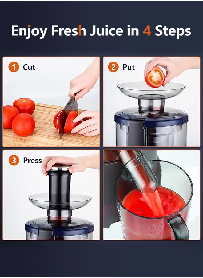 INKBIRD - Centrifugal Juicer Extractor, Masticating Squeezer Machine SCJ-001, 800W Powerful Motor, 2-Speed Control, 3” Wide Feed Chute, Overheat Protection, Easy Clean & Assemble, Includes 2 Portable Juice Cups & Cleaning Brush - Image 1