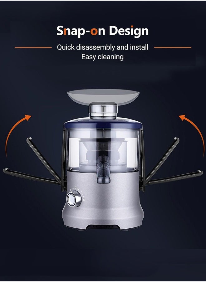 INKBIRD - Centrifugal Juicer Extractor, Masticating Squeezer Machine SCJ-001, 800W Powerful Motor, 2-Speed Control, 3” Wide Feed Chute, Overheat Protection, Easy Clean & Assemble, Includes 2 Portable Juice Cups & Cleaning Brush - Image 1