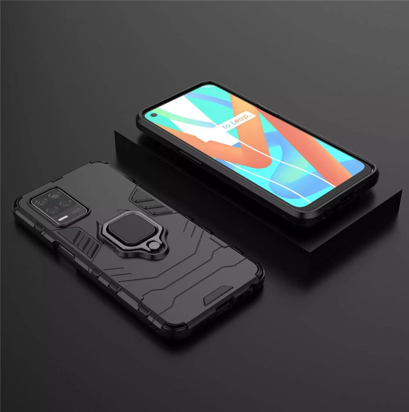 SPAZY CASE® Realme Narzo 30 5G / Realme 8 5G / 8s 5G Back Cover | Dual Layer Armor Defender Full Body Protective + PC Hybrid Kickstand Back Case for Realme Narzo 30 5G / Realme 8 5G / 8s 5G - Image 4