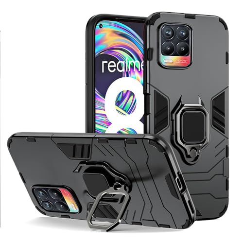 SPAZY CASE® Realme Narzo 30 5G / Realme 8 5G / 8s 5G Back Cover | Dual Layer Armor Defender Full Body Protective + PC Hybrid Kickstand Back Case for Realme Narzo 30 5G / Realme 8 5G / 8s 5G - Image 1