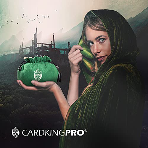 CardKingPro Immense Dice Bags with Pockets Green Capacity 150 Dice Great Organizer for Dice Hoarders Perfect for Dungeons and Dragons Patented Design - Image 5