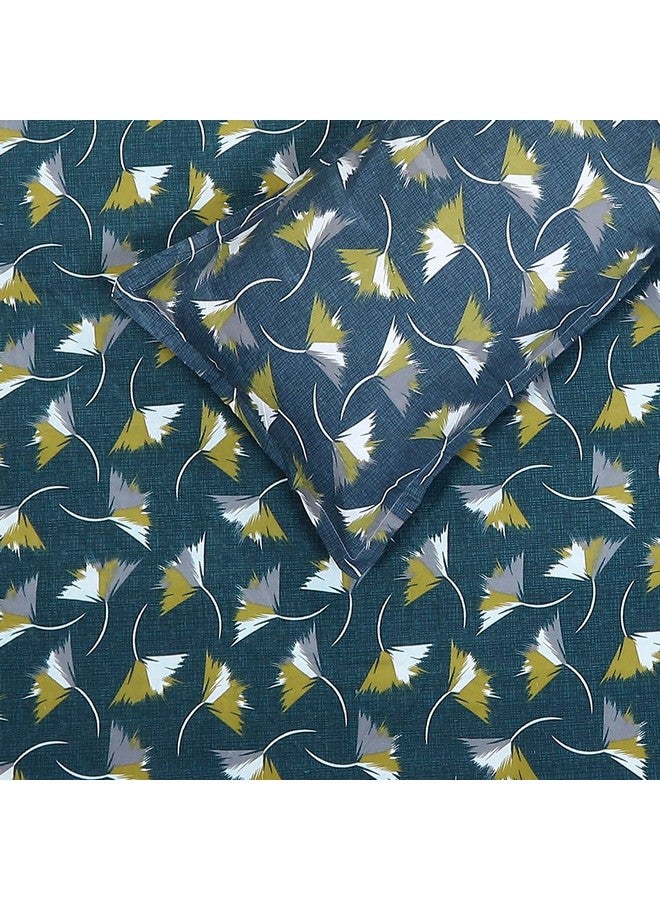 Status Contract Spring Summer Collection-2024 Cotton Rich Double Bedsheet with 2 Pillow Covers for Bed Room, Home, Hotel-120 GSM | (Green), 120 Tc - Image 4