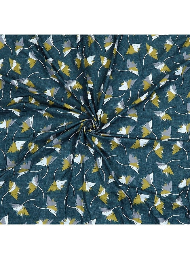 Status Contract Spring Summer Collection-2024 Cotton Rich Double Bedsheet with 2 Pillow Covers for Bed Room, Home, Hotel-120 GSM | (Green), 120 Tc - Image 3