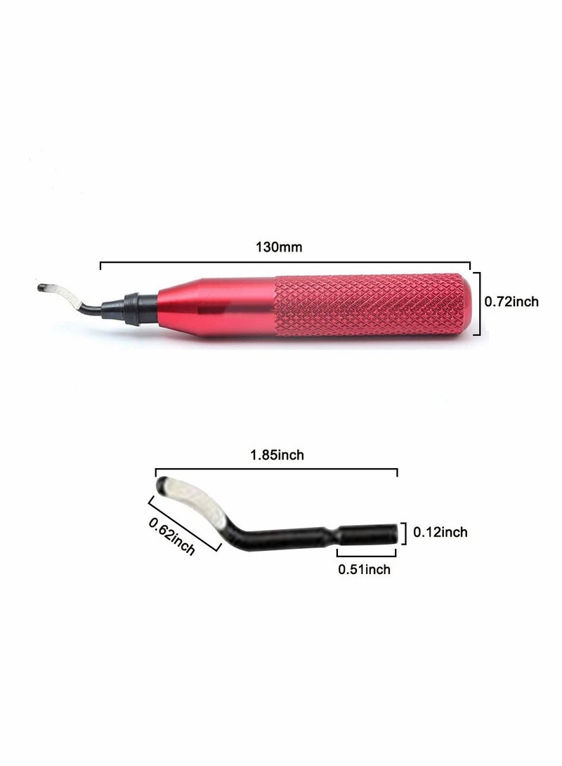 SYOSI Deburring Tool Kit with 10 High Speed Steel Blades, for Precision Edge Burr Removal on Copper, Iron, Brass, and PVC Plumbing Pipes, 3D Printing Plastics, Resin Art, Metal Work  - Image 5