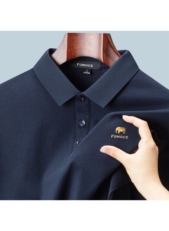 Fomoce men's Breathable Summer Polo Shirt - Soft & Comfortable Short Sleeve Top - Image 3