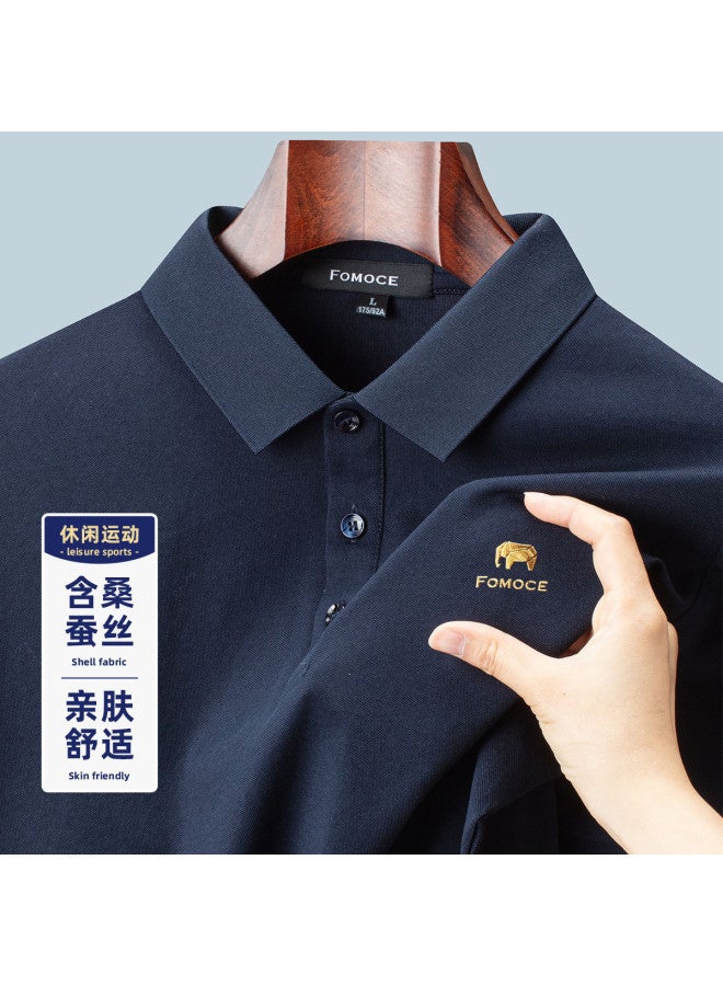 Fomoce men's Breathable Summer Polo Shirt - Soft & Comfortable Short Sleeve Top - Image 2