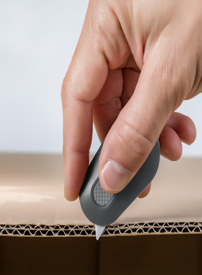 Slice Mini Box Cutter | Manual Retracting | Safe Ceramic Box Cutter Lasting 11x Longer than Metal | Box Opener | 1 Pack | Millennial Gray - Image 4