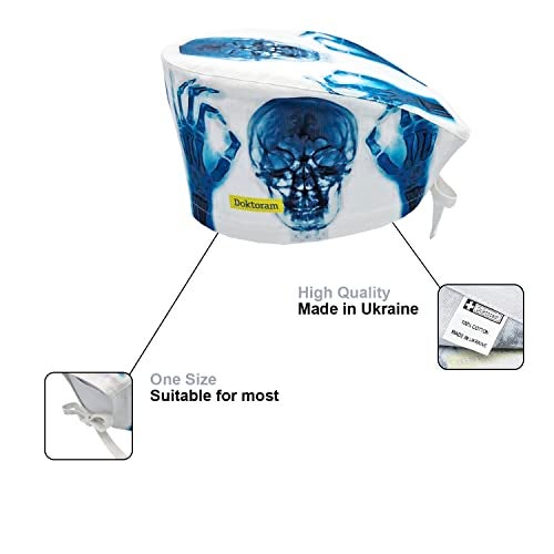 DOKTORAM X-Ray White Working Cap - Comfortable and Breathable for Men and Women Long Aesthetic Head Cover… - Image 2