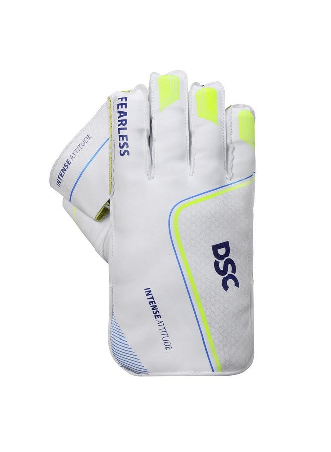 دي أس سي قفازات DSC Intense Attitude الجلدية لحفظ لعبة الكريكيت للرجال، مقاس - شبابي - Image 2