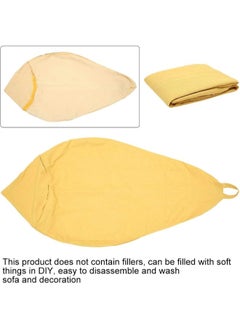 ShebSheb Bean Bag Chair Cover (No Filler),Cotton Linen Replacement Lazy Sofa Without Filler ,Size after filling: 80x80x90 cm  - Image 3