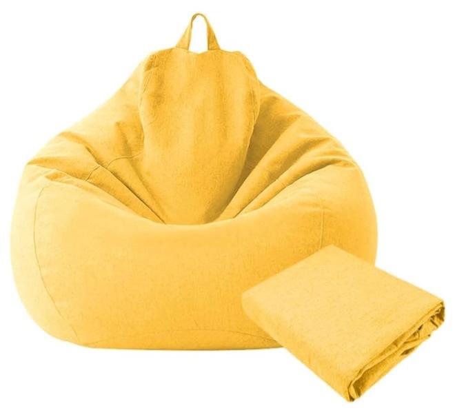 شيبشيب غطاء كرسي بين باج (بدون حشوة)، غطاء أريكة استرخاء بديل من القطن والكتان بدون تعبئة، المقاس بعد التعبئة: 80×80×90 سم - Image 1