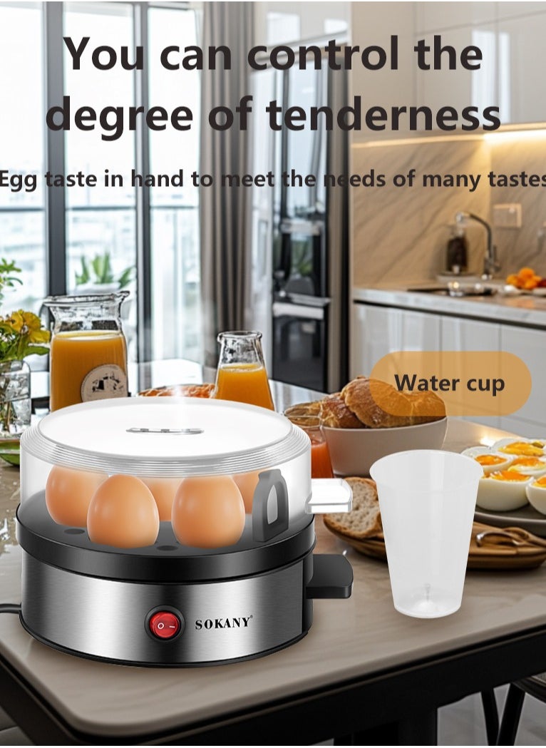 sokany - SOKANY Home Kitchen Small Steamer, Multi Functional 7-Slot Breakfast Egg Boiler, 360 Watts - Image 1