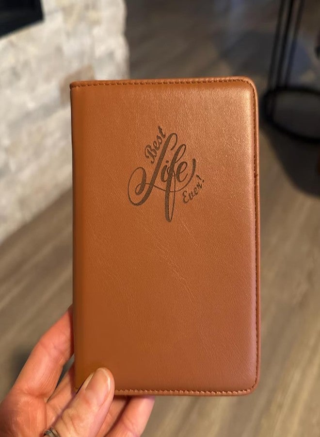 OAEUQ JW Leather Tract Holder Set Mini Field Service Organizer with Pen & Notepad JW Witnessing Supplies Pioneer Gift (Black) - Image 3