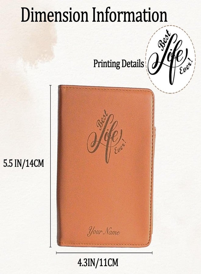 OAEUQ JW Leather Tract Holder Set Mini Field Service Organizer with Pen & Notepad JW Witnessing Supplies Pioneer Gift (Black) - Image 4