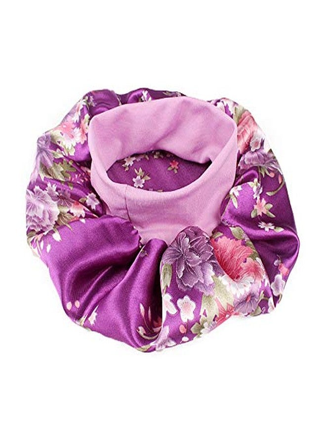 ubrand 6 Pieces Large Printed Satin Bonnet Sleeping Caps Soft Elastic Wide Band for Women Hair Loss, Natural Curly Hair Braids (Printed 6pack) - Image 4