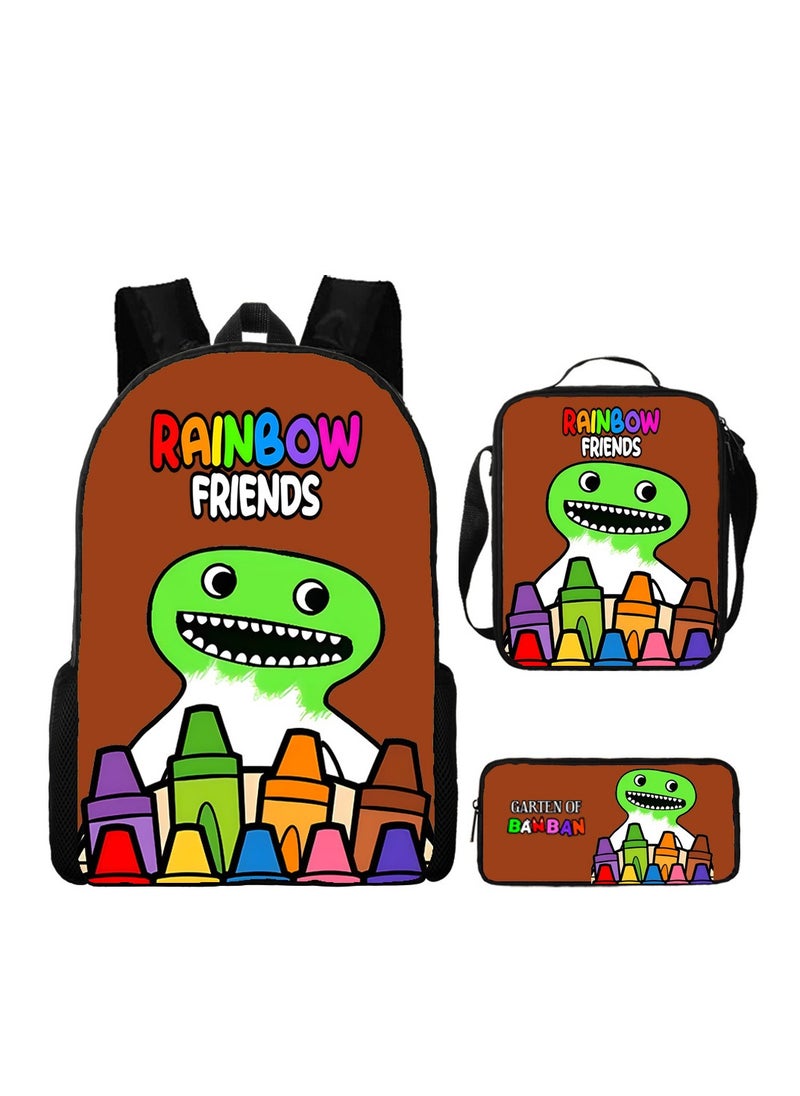 Generic - Cartoon anime backpack for primary and secondary school students, large capacity casual lightweight backpack, cartoon shoulder bag, pencil case, pencil case, and pencil case - Image 1