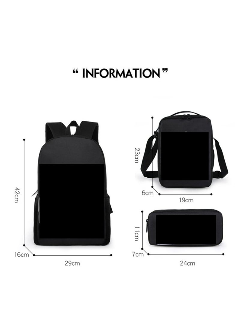 Generic - Cartoon anime backpack for primary and secondary school students, large capacity casual lightweight backpack, cartoon shoulder bag, pencil case, pencil case, and pencil case - Image 1