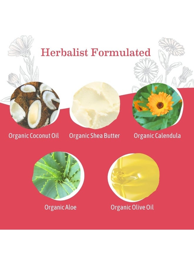 Earth Mama صابون يدوي رغوي للأطفال من Earth Mama Simply Non-Scents، خالي من العطور، غسول جسم غير معطر، صابون كاستيل بزيت جوز الهند، زبدة الشيا، كالندولا، وألوة، 6.27 أونصة سائلة (قد يختلف التعبئة)  - Image 4