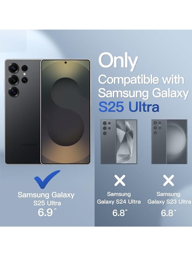 حالة سامسونج جالاكسي S25 Ultra 5G، غطاء الهاتف الواقي من المصد غير المصفر المضاد للصدمات، دعم الكمبيوتر الصلب المضاد للخدش (التيتانيوم الأسود) - Image 2