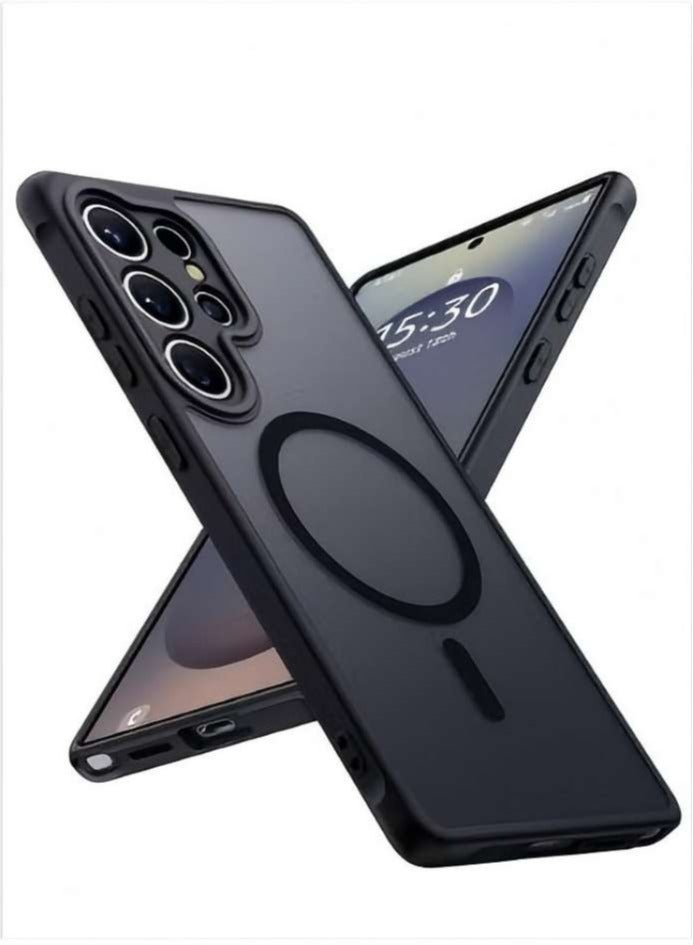 حالة سامسونج جالاكسي S25 Ultra 5G، غطاء الهاتف الواقي من المصد غير المصفر المضاد للصدمات، دعم الكمبيوتر الصلب المضاد للخدش (التيتانيوم الأسود) - Image 1