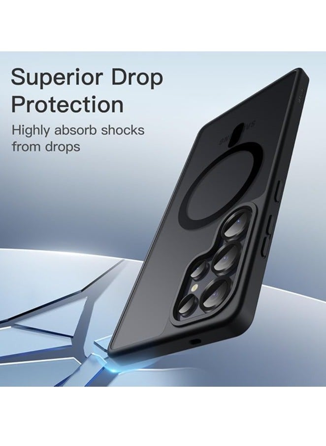 حالة سامسونج جالاكسي S25 Ultra 5G، غطاء الهاتف الواقي من المصد غير المصفر المضاد للصدمات، دعم الكمبيوتر الصلب المضاد للخدش (التيتانيوم الأسود) - Image 5