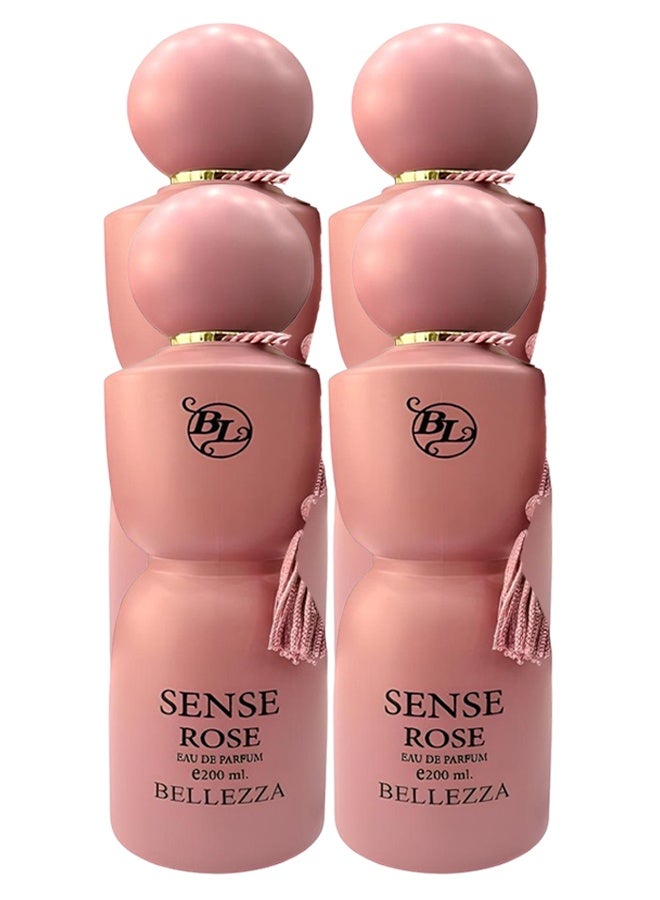 بيليزا 4 قطع عطر سينس روز للنساء 200 مل - Image 1