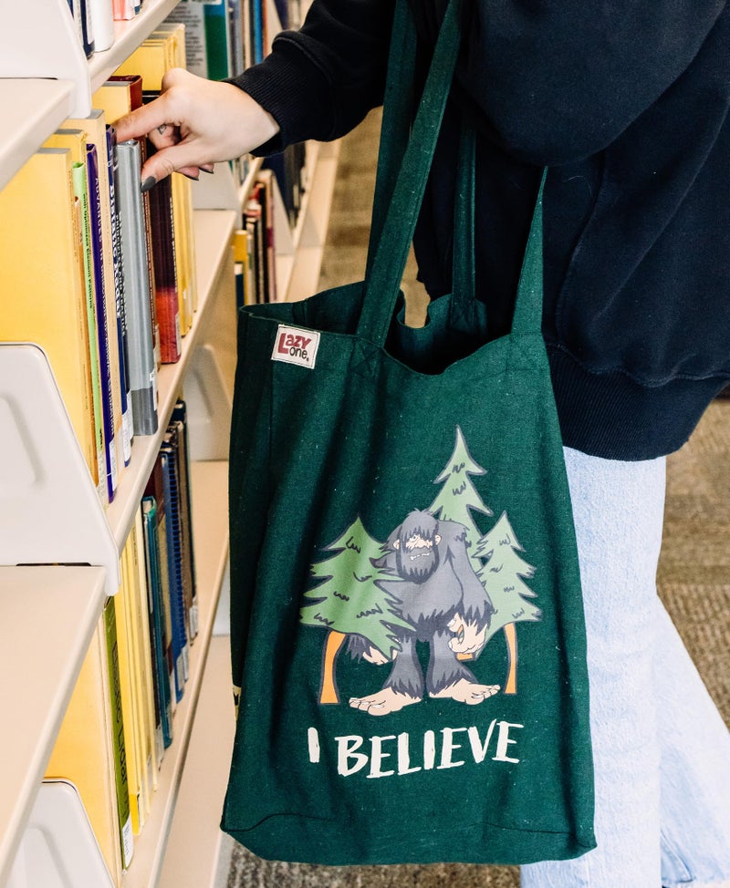 Lazy One Canvas Tote Bag, Novelty Tote Bag for Women and Men, Reusable Shopping Bags, Perfect for Shopping, Travel and Work (Bigfoot) - Image 3