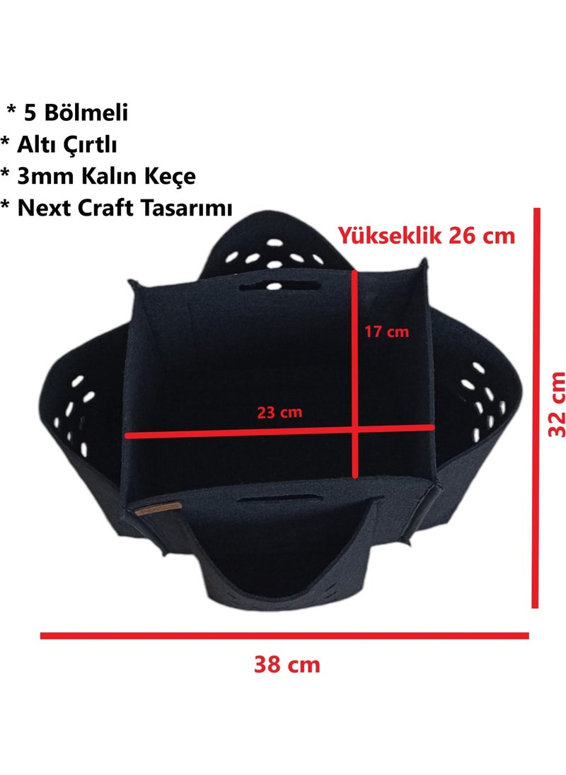 Next Craft - Car Trunk Organizer Bag Auto Accessories Organizer 5 Pockets Six Velcro 3mm Felt - Image 1