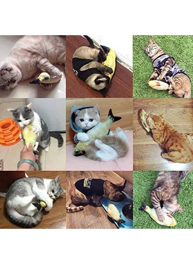 Hapy Shop Catnip Toys 5 Pack - Simulation Fish Shape Realistic Fluffy Catnip Doll Interactive Pets Pillow Chew Bite Supplies For Cat Kitten Kitty - Image 4