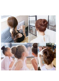 TsMADDTs TsMADDTs Hair Bun Maker - Accessories Kit with 7pcs Donut Bun Makers, 5pcs Elastic Bands, 20pcs Hair Pins - Dark Brown  - Image 5