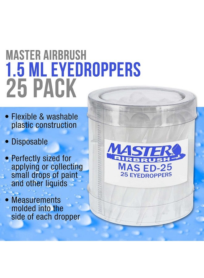 Master Airbrush Brand 25 Pipette Eyedroppers For Liquid Transfer And Airbrush Paint - Image 2