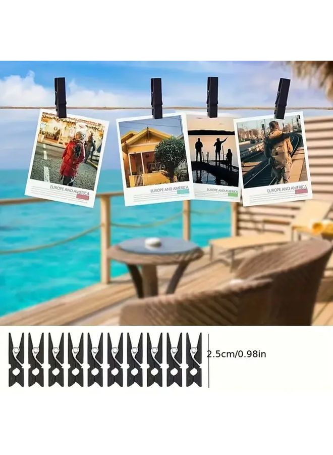 Set Of 20 Wooden Photo Clips For Wall Hanging Art Dormitory Classroom Bedroom Display Housewarming Birthday Gift - Image 3