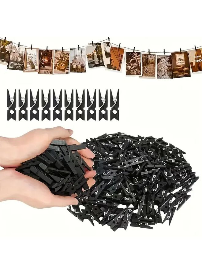 Set Of 20 Wooden Photo Clips For Wall Hanging Art Dormitory Classroom Bedroom Display Housewarming Birthday Gift - Image 1