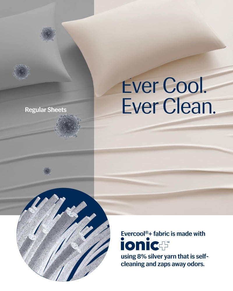 REST® Evercool®+ Cooling Pillowcases Standard - 2 Pillowcases for Sensitive Skin, Silver Infused Fabric for Hygienic Sleep, Silky Smooth for Curly Hair, High Elastic for Snug Fit (19x29 inches) - Image 4