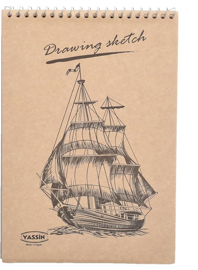 Yassin Craft Sketchbook, 40 Sheets B5 Wire-Bound 120gsm for Creative Art Projects - Image 1