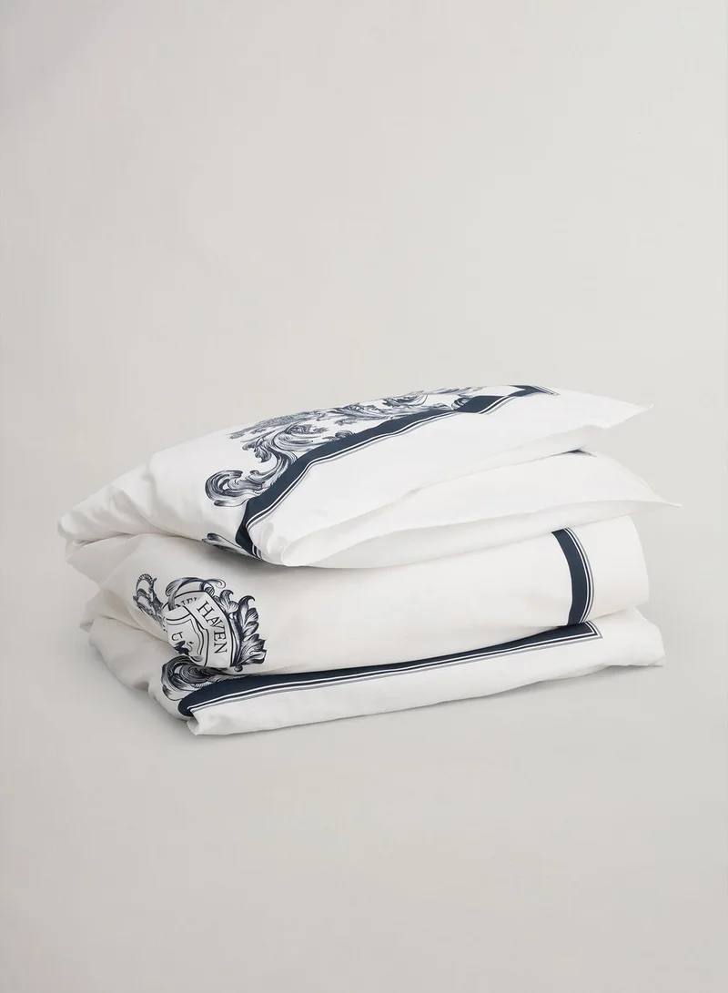 GANT King White Crown Paisley Design Duvet