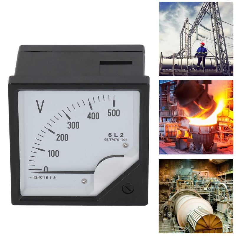 Analog Voltmeter AC 0‑500V Pointer Volt Meter Panel Needle Voltage Gauge for Equipment - Image 2