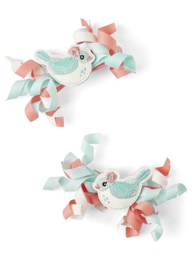 Gymboree,and Toddler Snap Clip 2-Pack Hair Accessories,Blue Birds 2-Pack,One Size