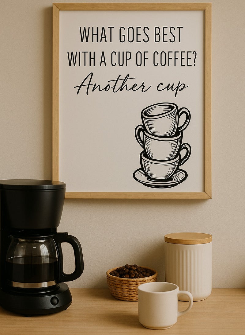 Cascade Cups Wall Frame – Modern Gallery-Style Painting | Minimalist Home Décor | Premium Canvas Design for Kitchen, Office & Living Spaces