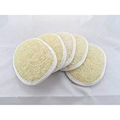 KUDIZE Loofah 100% Natural from Organic Ridge Gourd Fiber, Shower Cleaning Sponge, Body Loofah, Puff Body Scrubber, Exfoliating Bath Sponge, Bathing Scrub Brush for Men And Women (Pack Of 05) - Image 1