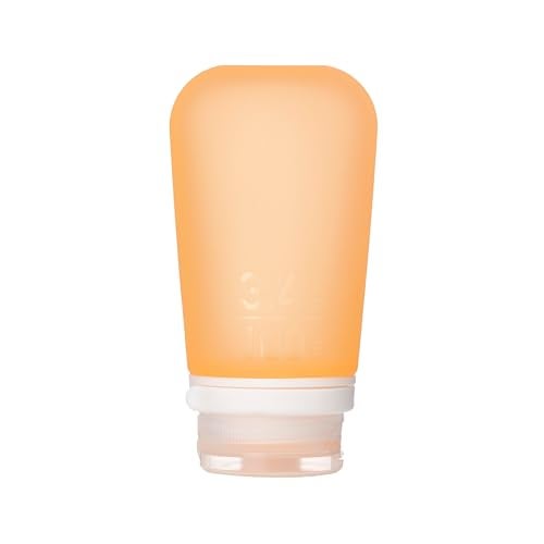 humangear GoToob+ (Large) | Refillable Silicone Travel Bottle | Locking Lid | Food-Safe Material | Orange, Large (3.4 fl.oz.; 100ml) - Image 1