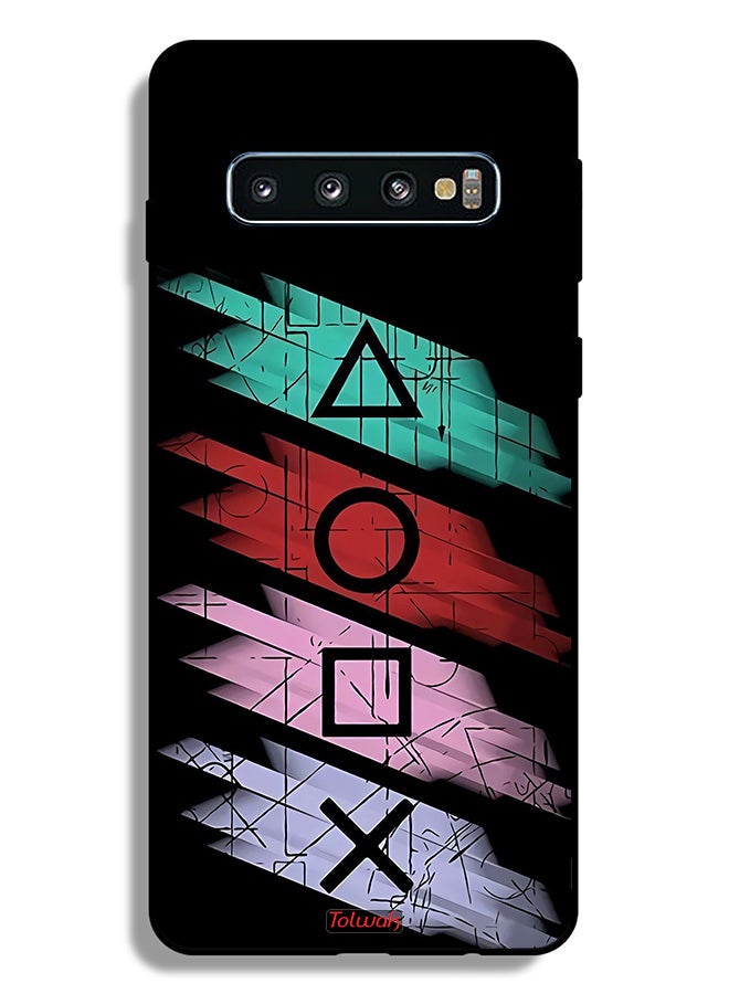 Tolwak Samsung Galaxy S10 Plus Protective Case Cover Squid Game Icons - Image 2