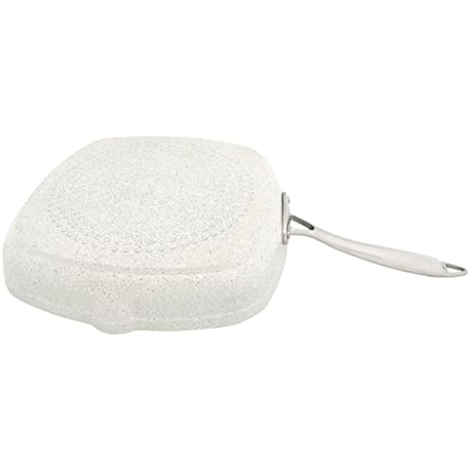 كوركماز مقلاة جرانيتا مربعة من الألومنيوم المطروق مقاس 28×28 سم، غير لاصقة ومطلية بالجرانيت، متوافقة مع أدوات الطهي الحثية Ka1268 - Image 5