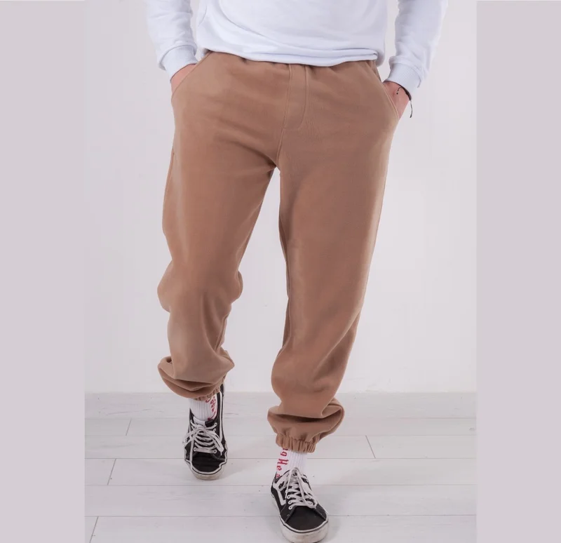 Vatkalimon Women's Men's Brown Pocket Elasticized Fleece Sweatpants